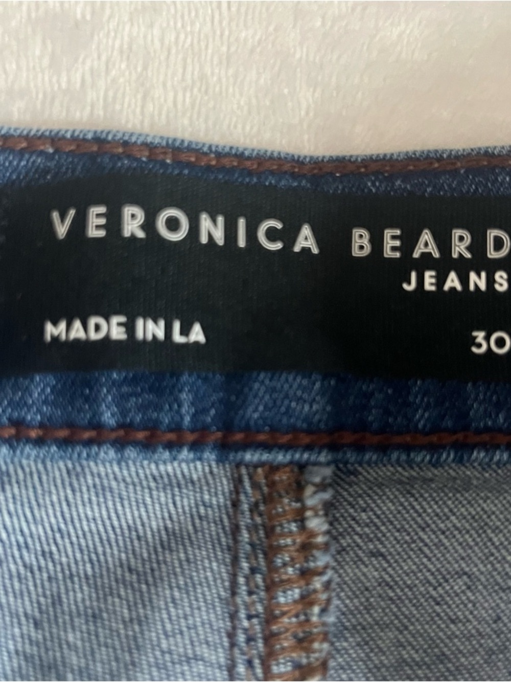 Veronica Beard Women’s Sheridan High Rise Exaggerated‎ Flare Blue Denim Jeans 30 - Picture 3 of 12